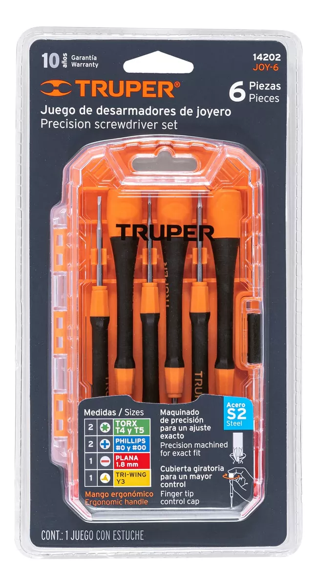 JUEGO DESTORNILLADOR PRECISION 6 PZAS TRUPER (JOY-6) - 3