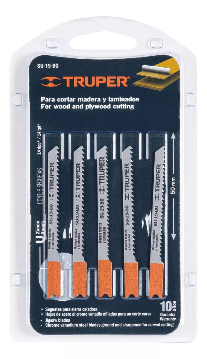 JUEGO SIERRA CALAR 5 PZAS P/MADERA MARCA TRUPER (SU-19-BO) - 2