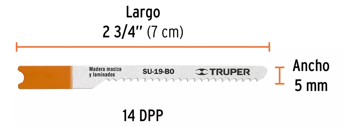 JUEGO SIERRA CALAR 5 PZAS P/MADERA MARCA TRUPER (SU-19-BO) - 3