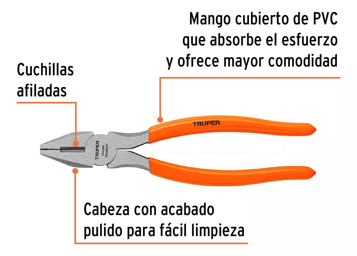 ALICATE MODELO AMERICANO 8 MARCA TRUPER - 3