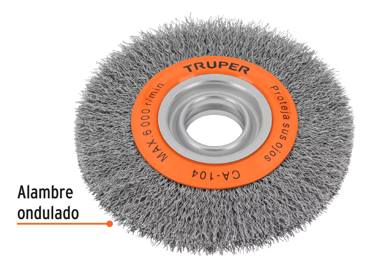 GRATA CIRCULAR ONDULADO 6 PARA ESMERIL 3/4 TRUPER (CA-104) - 3