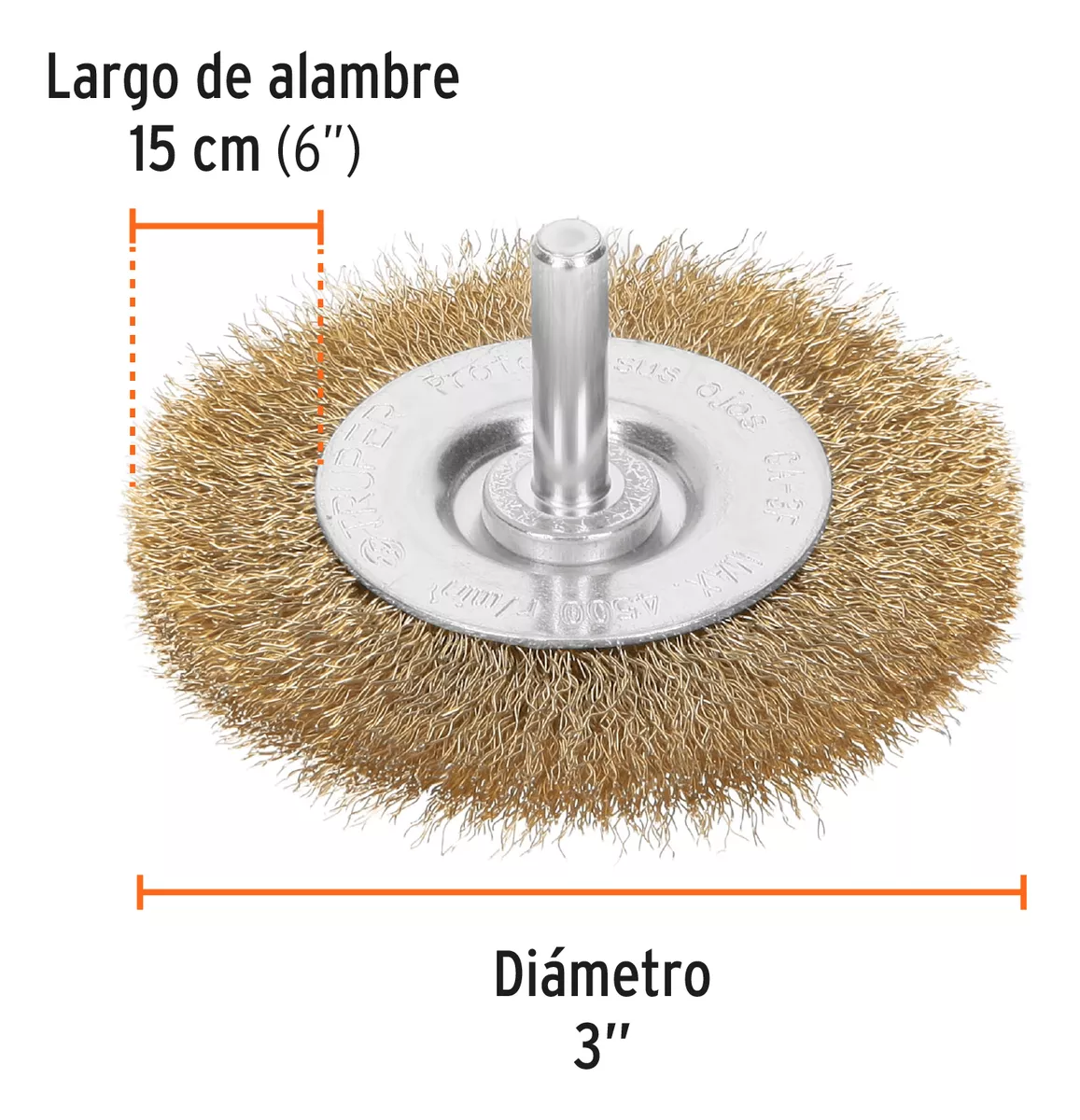 ESCOBILLA CIRCULAR PARA TALADRO FINA 3 TRUPER (CA-3F) - 2