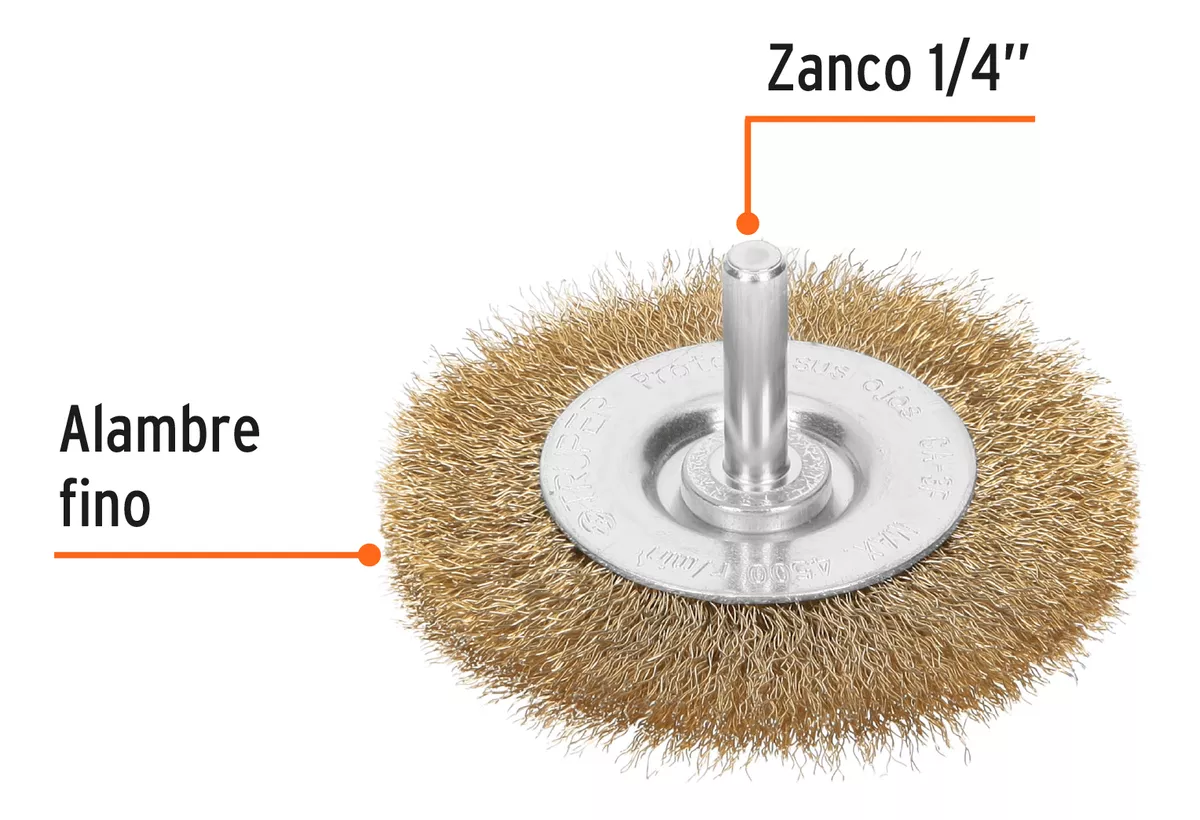 ESCOBILLA CIRCULAR PARA TALADRO FINA 3 TRUPER (CA-3F) - 3