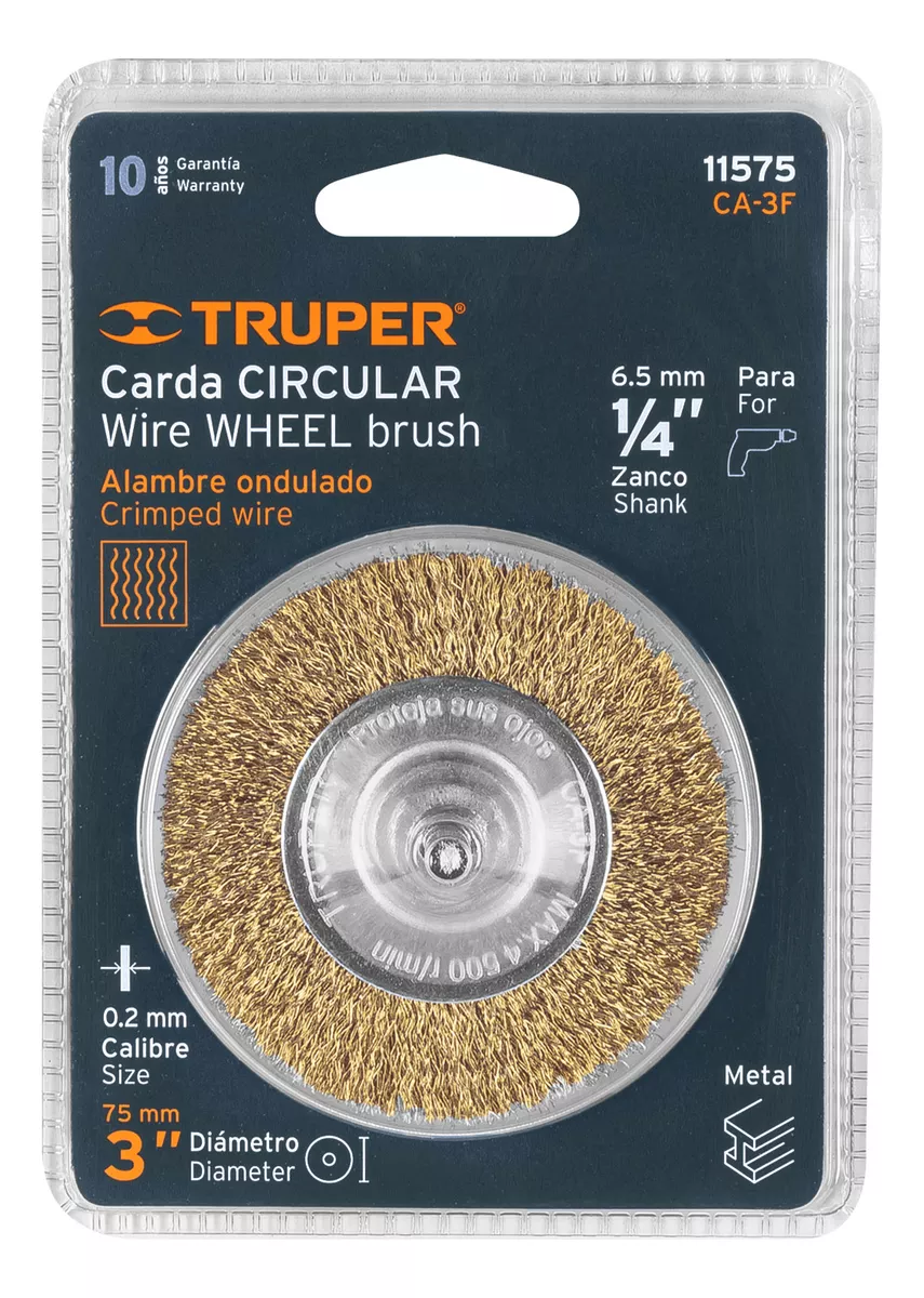 ESCOBILLA CIRCULAR PARA TALADRO FINA 3 TRUPER (CA-3F) - 4