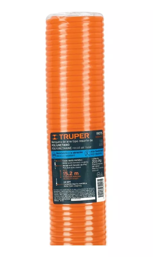 MAGUERA ESPIRAL PARA AIRE 1/4 X 15 MTS TRUPER (MAN-RES) - 4