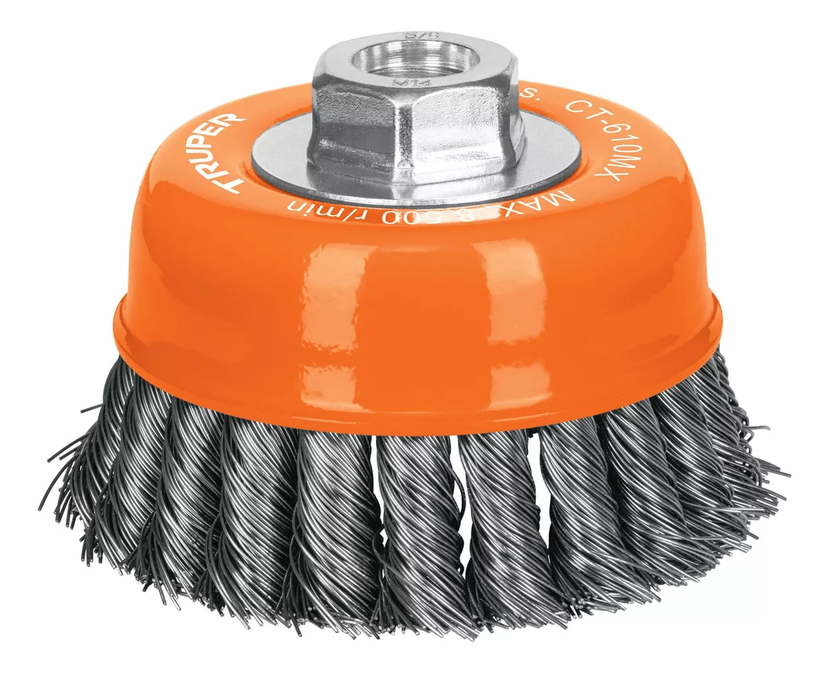 GRATA COPA 4 PARA ESMERIL ACERO TRENZADO TRUPER (CT-610MX) - 1