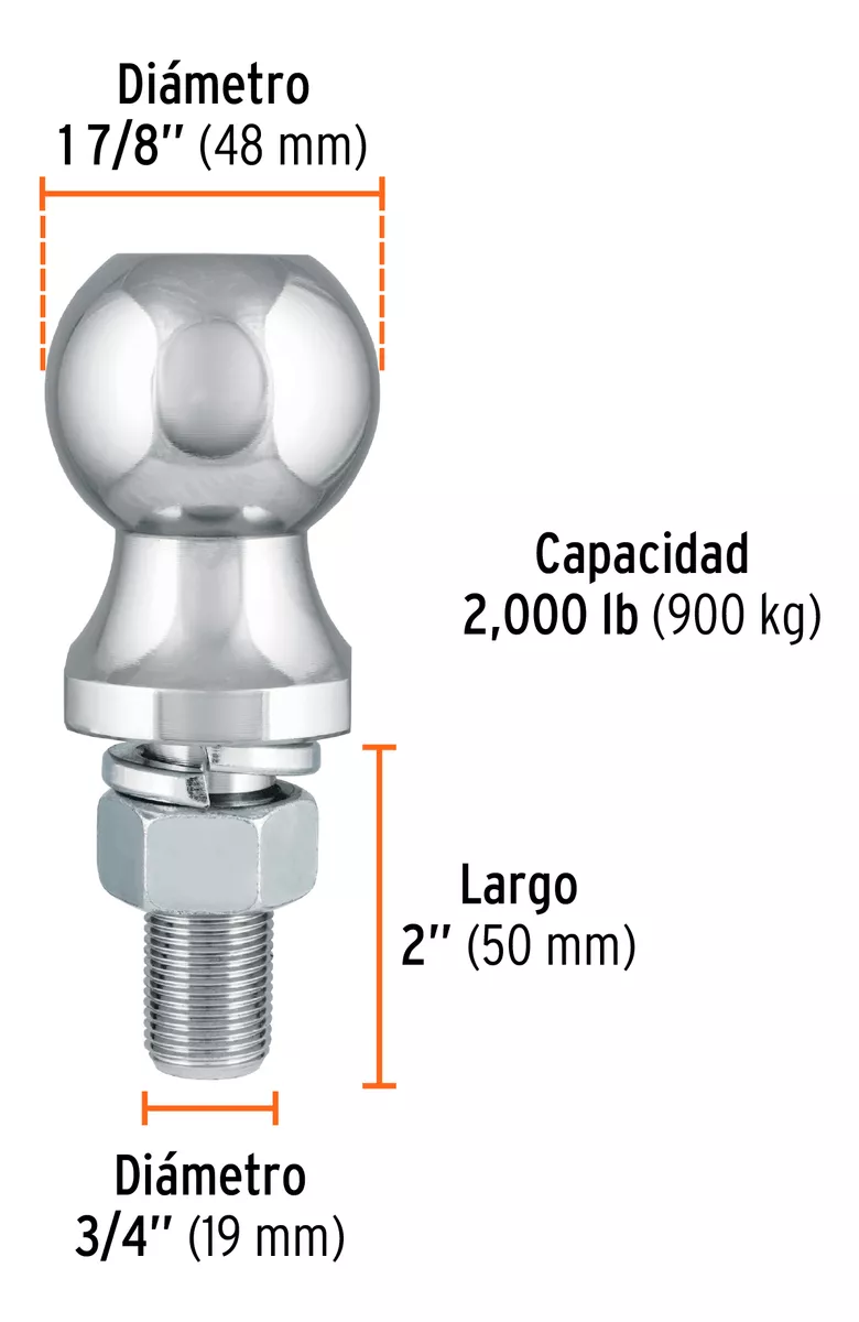 BOLA DE ARRASTRE 2.000 LBS MARCA TRUPER (BOLA-20) - 4