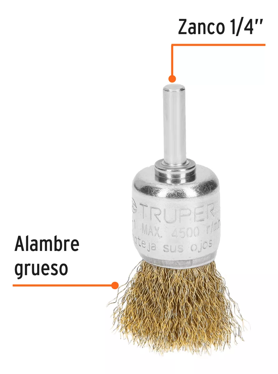 ESCOBILLA COPA PARA TALADRO GRUESA 1 TRUPER (COM-1) - 2