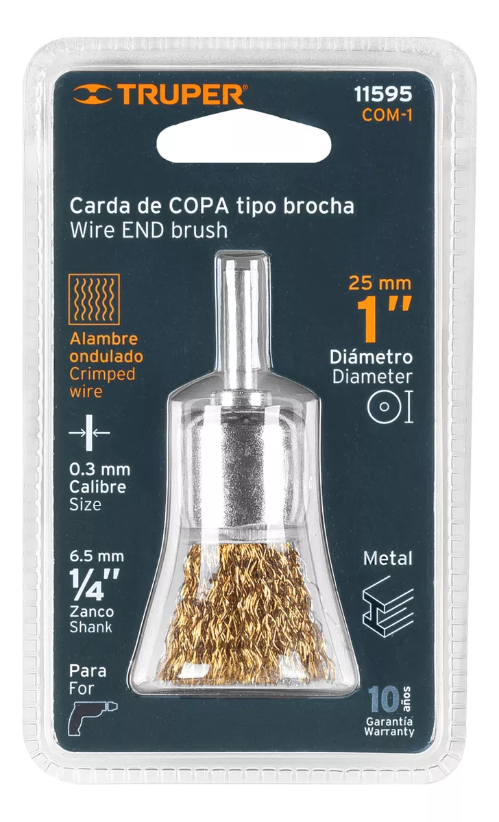 ESCOBILLA COPA PARA TALADRO GRUESA 1 TRUPER (COM-1) - 4