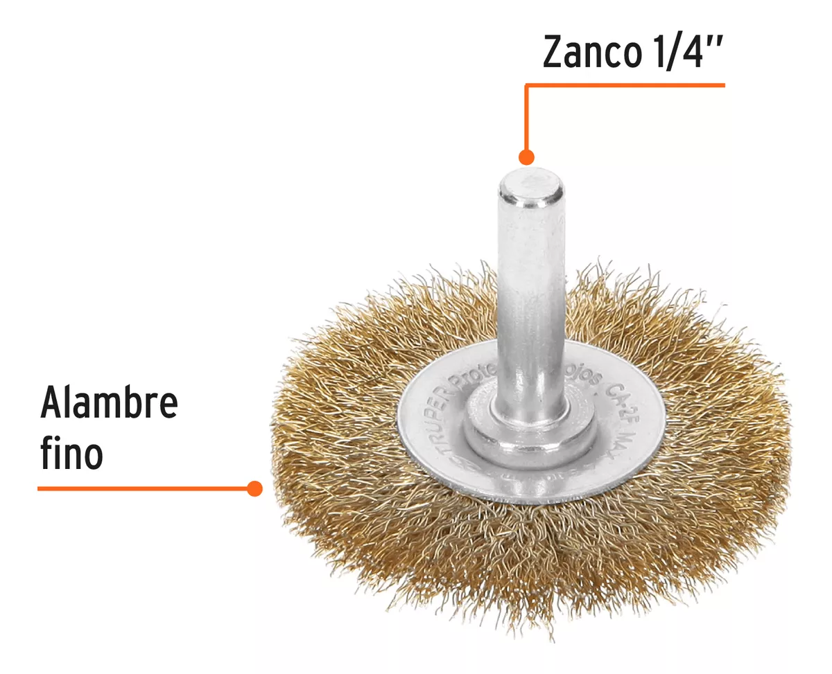 ESCOBILLA CIRCULAR PARA TALADRO FINA 2 TRUPER (CA-2F) - 2
