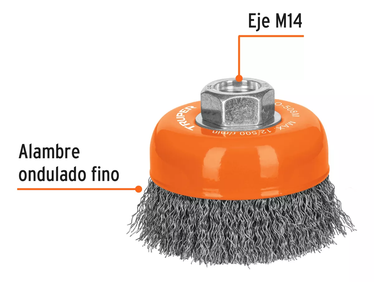 GRATA COPA 3 ONDULADO FINA PARA ESMERIL M14 TRUPER (CO-508M) - 2