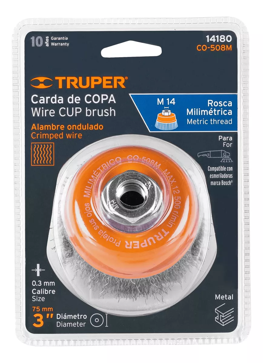 GRATA COPA 3 ONDULADO FINA PARA ESMERIL M14 TRUPER (CO-508M) - 3