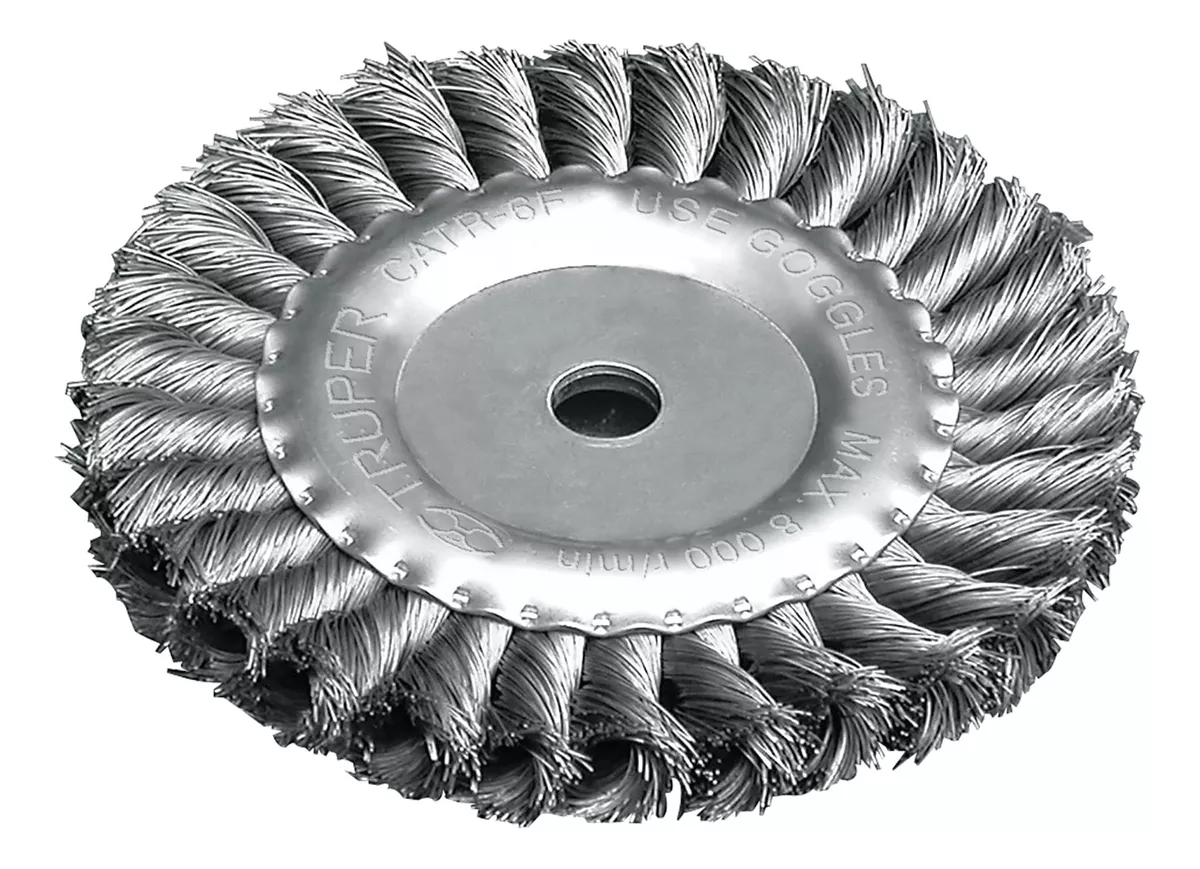 GRATA CIRCULAR TRENZADA GRUESA 6 P/ESMERIL TRUPER (CATR-6F) - 1