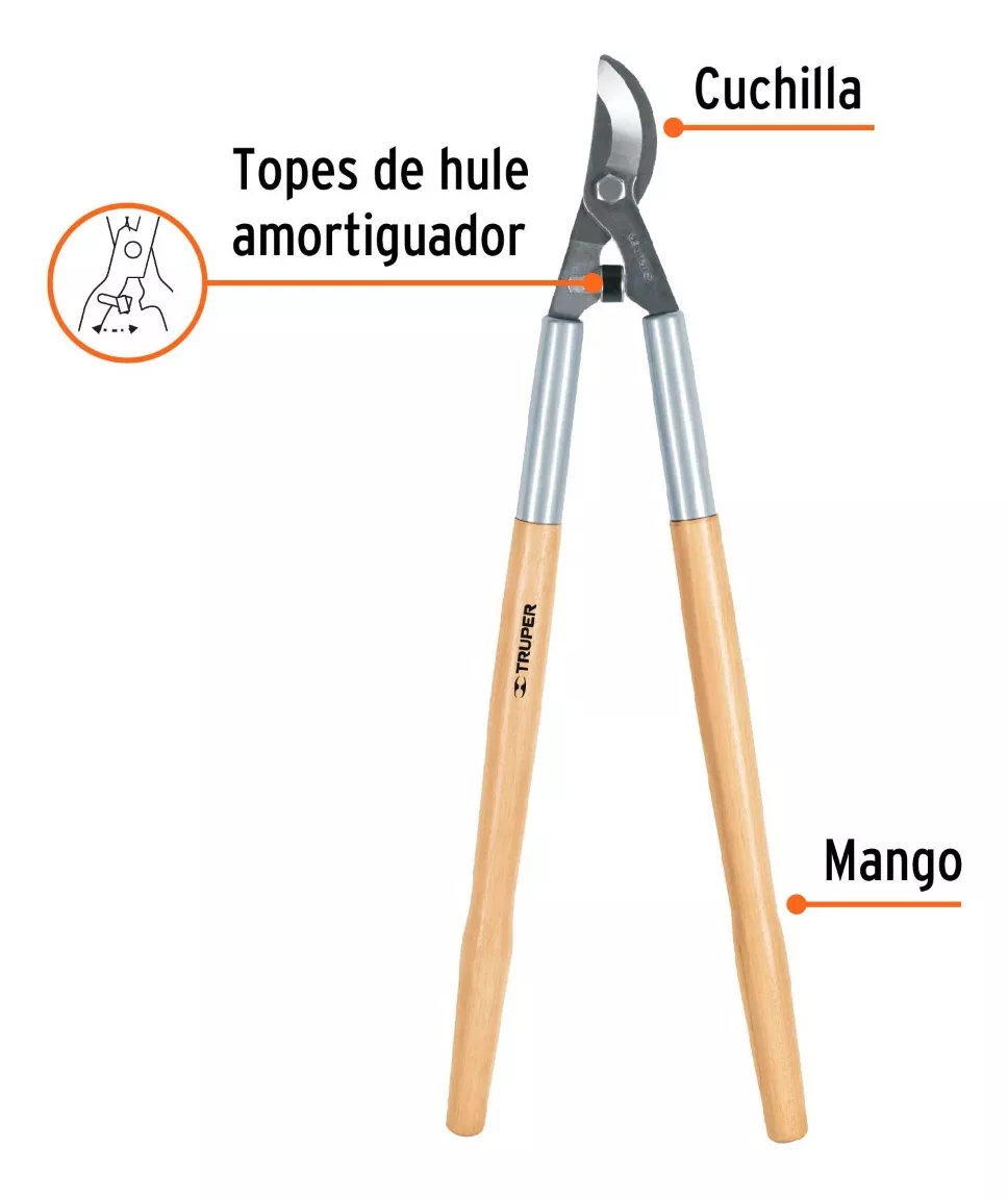 TIJERA PODAR TIJERAS DE PODAR RAMAS TRUPER T-122 - 2