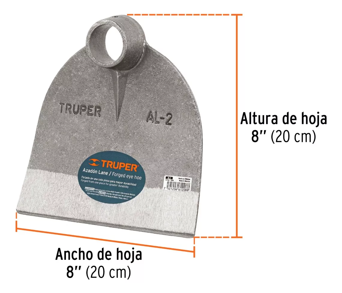 AZADÓN FORJADO 1.7 LBS S/MANGO #2 TRUPER (AL-2) - 3