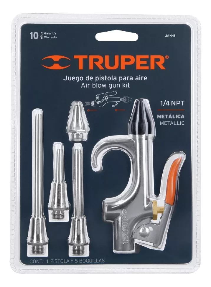 JUEGO DE PISTOLA PARA SOPLETEAR AIRE 6 PZAS TRUPER (JAN-5) - 2