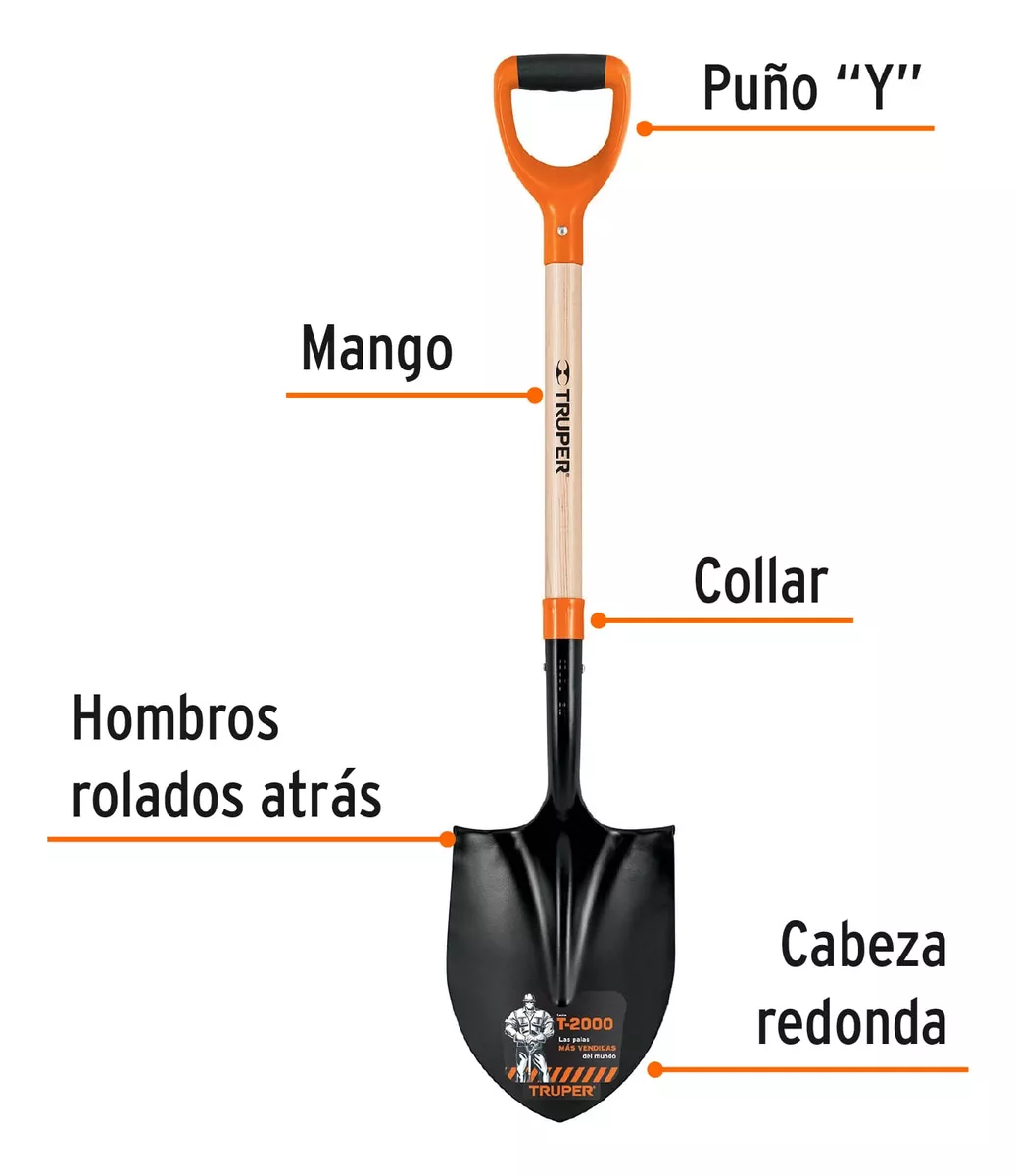 PALA RIEGO M/MADERA PUÑO MARCA TRUPER - 2