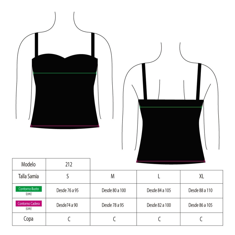 TANKINI TRAJE DE BAÑO LAZOS  NEGRO - NEGRO - M - 3