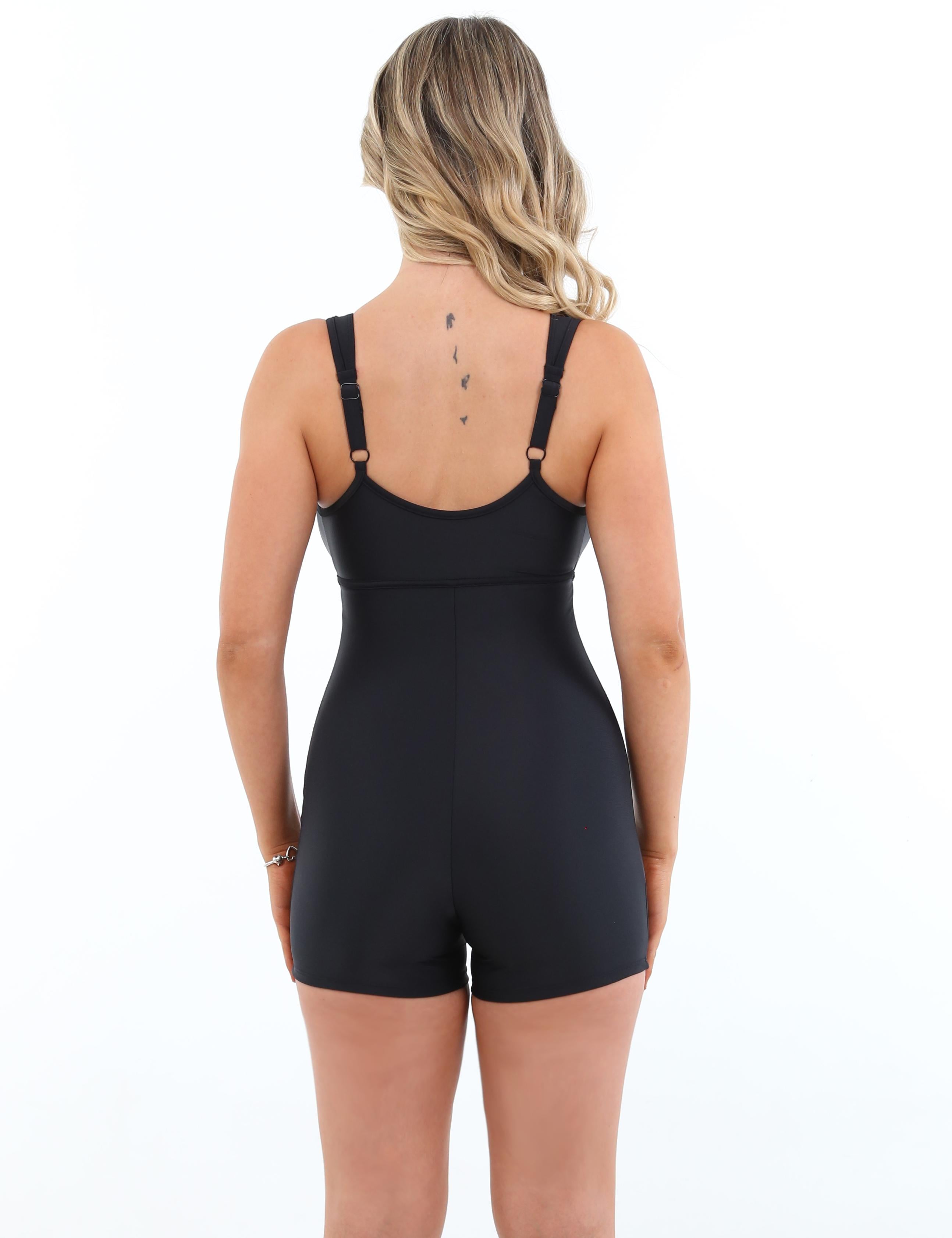 TRAJE DE BAÑO DEPORTIVO CON PIERNAS NEGRO - 3