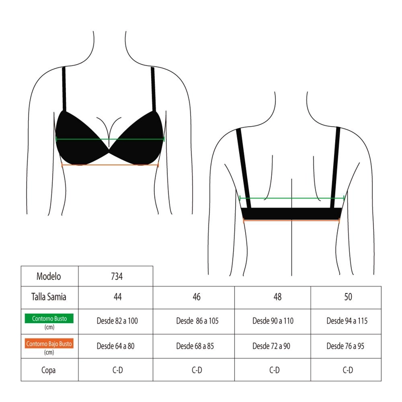 BIKINI SOSTE N TORCIDO COPA GRANDE NEGRO - 4