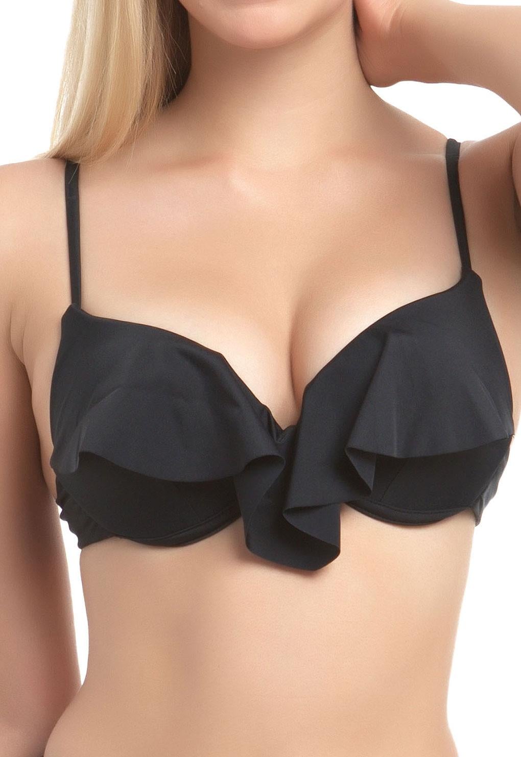 BIKINI MUJER SAMIA 7941 CON VUELOS NEGRO - 1