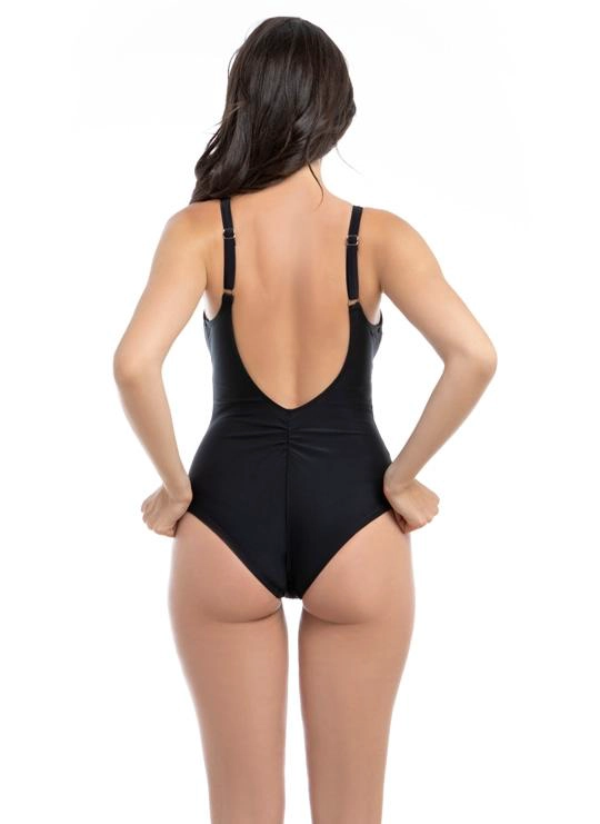 TRAJE DE BAÑO MUJER SAMIA 75001 ENTERITO CON CHEEKY NEGRO - 2