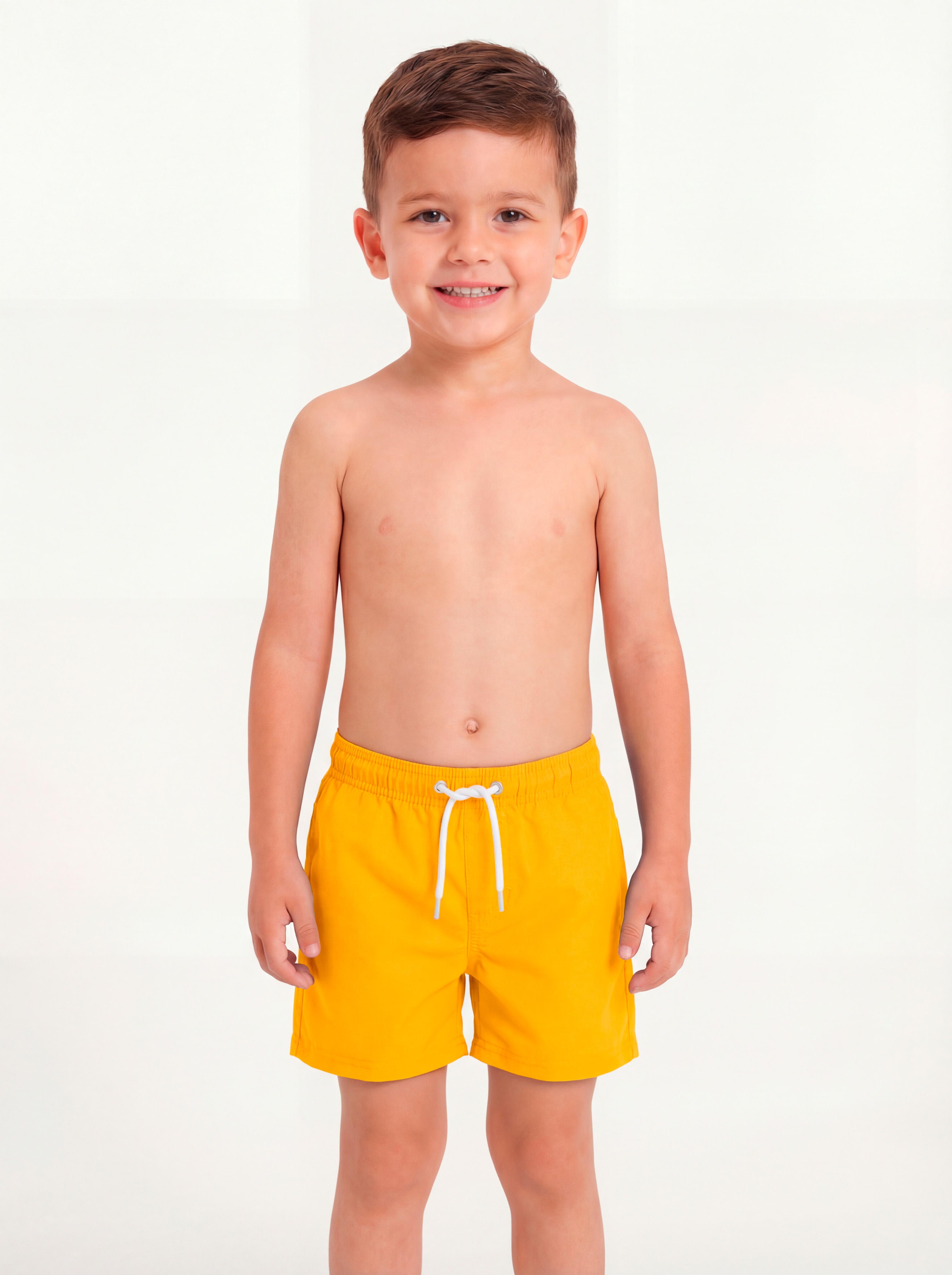 TRAJE BAÑO SHORT NIÑO SAMIA AMARILLO 1502 - 1