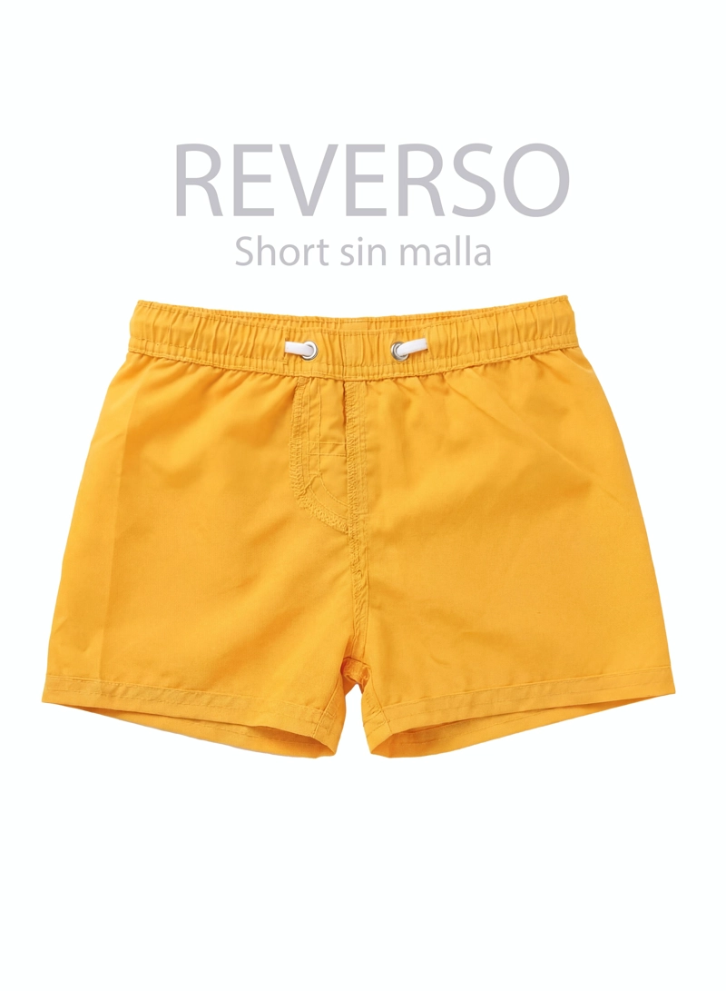 TRAJE BAÑO SHORT NIÑO SAMIA AMARILLO 1502 - 4