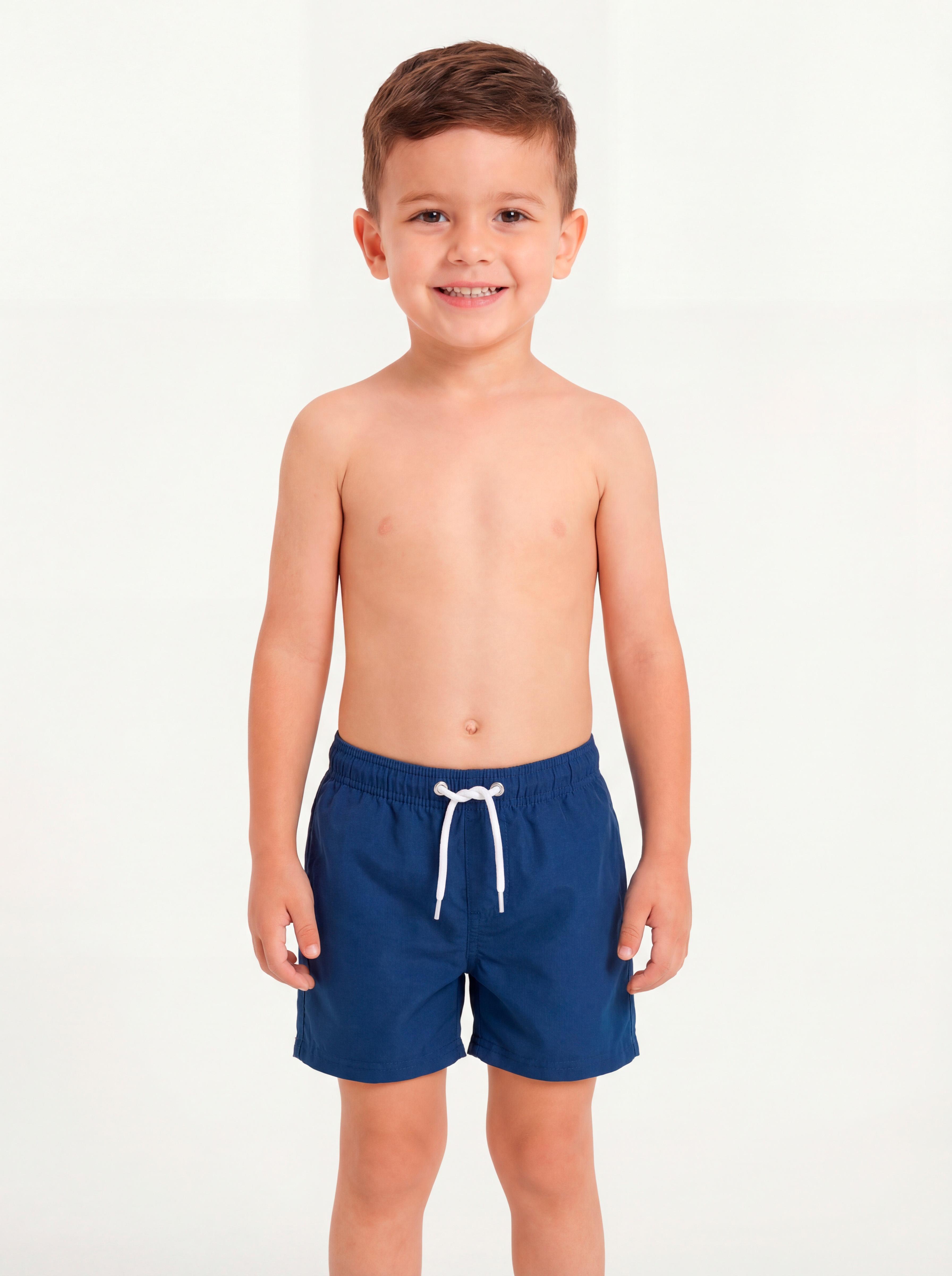 TRAJE BAÑO SHORT NIÑO SAMIA AZUL MARINO 1503 - 1