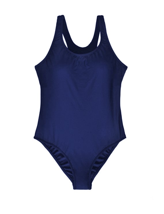 TRAJE DE BAÑO MUJER SAMIA 166 ENTERITO DEPORTIVO CLÁSICO AZUL MARINO - 1