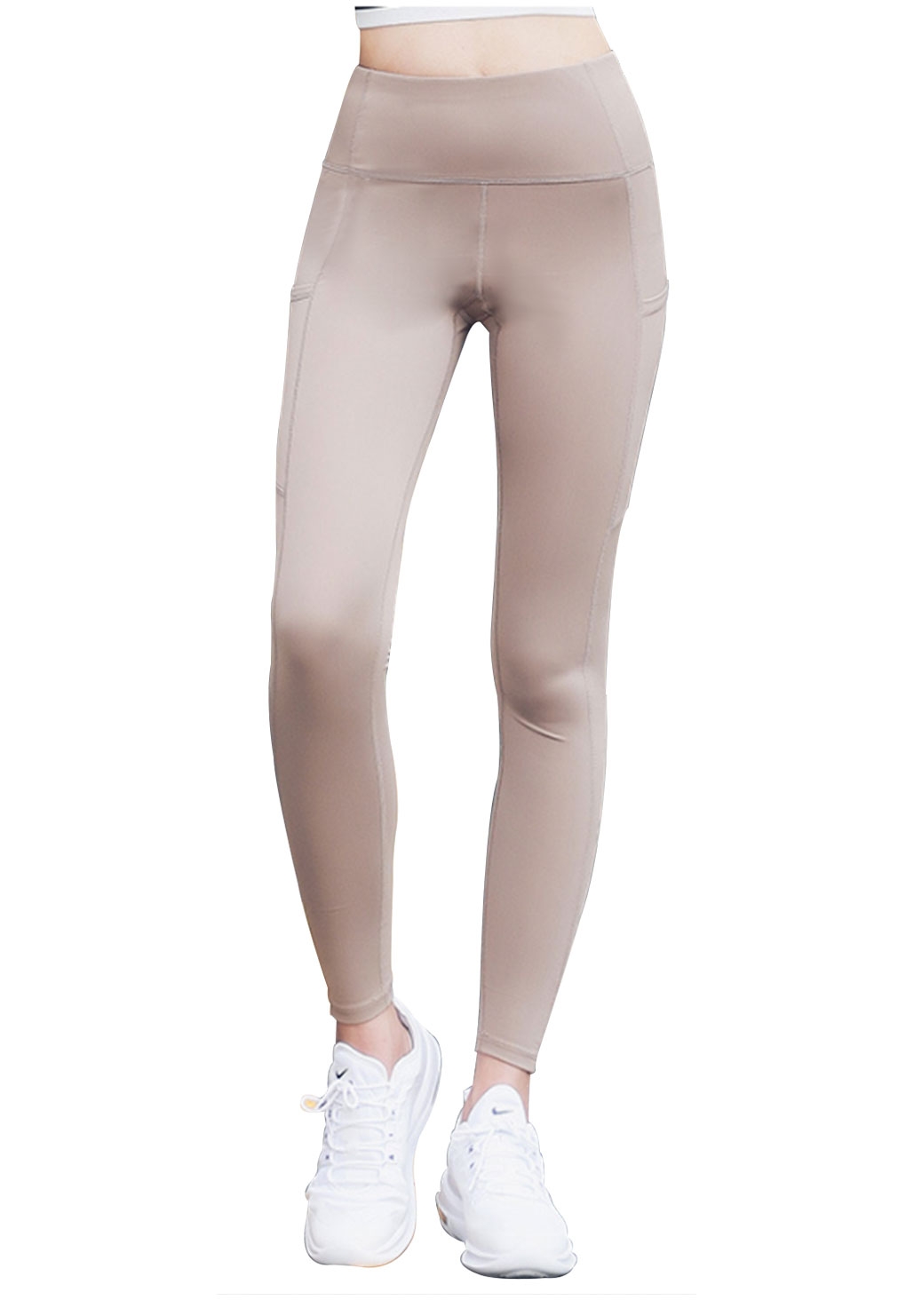 CALZA BÁSICA CON BOLSILLO BEIGE - 1