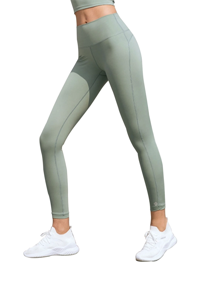 CALZA MUJER SAMIA VERDE BÁSICA TIRO ALTO - 1