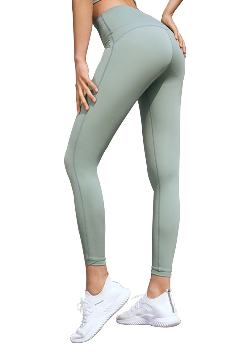 CALZA MUJER SAMIA VERDE BÁSICA TIRO ALTO - 2