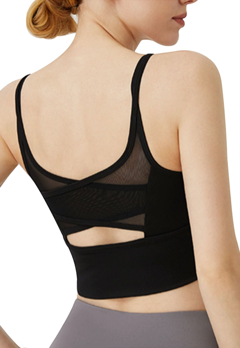 PETO MUJER DEPORTIVO CON TRANSPARENCIA NEGRO - 2