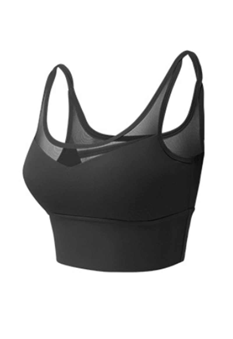 PETO MUJER DEPORTIVO CON TRANSPARENCIA NEGRO - 3