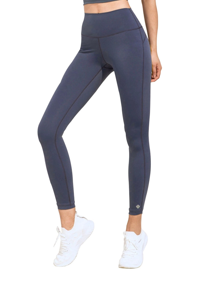 CALZA MUJER AZUL BÁSICA TIRO ALTO - 1