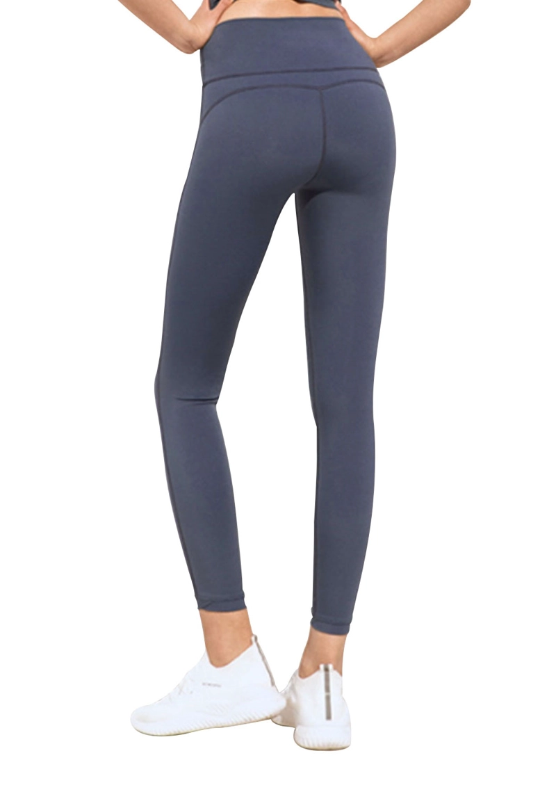 CALZA MUJER AZUL BÁSICA TIRO ALTO - 2