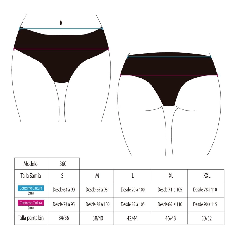 BIKINI MUJER SAMIA 3607 CALZÓN AJUSTABLE CADERAS CAFÉ - 4