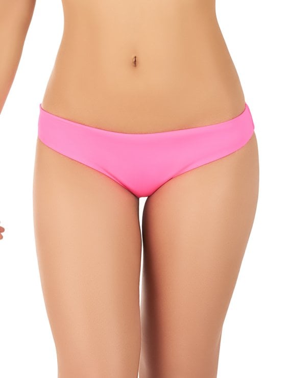 BIKINI CALZÓN CLÁSICO CON PINZA FUCSIA - 1