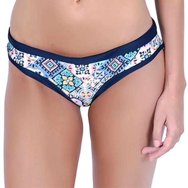 BIKINI MUJER SAMIA 3572 CALZÓN CLÁSICO ESTAMPADO AZUL - 1