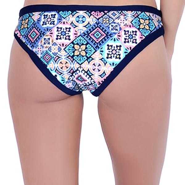 BIKINI MUJER SAMIA 3572 CALZÓN CLÁSICO ESTAMPADO AZUL - 2
