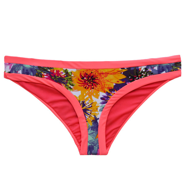 BIKINI MUJER SAMIA 3571 CALZÓN CLÁSICO ESTAMPADO NARANJA - 1