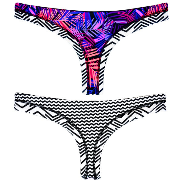 BIKINI MUJER SAMIA 3662 CALZÓN COLALES ESTAMPADO MORADO - 3