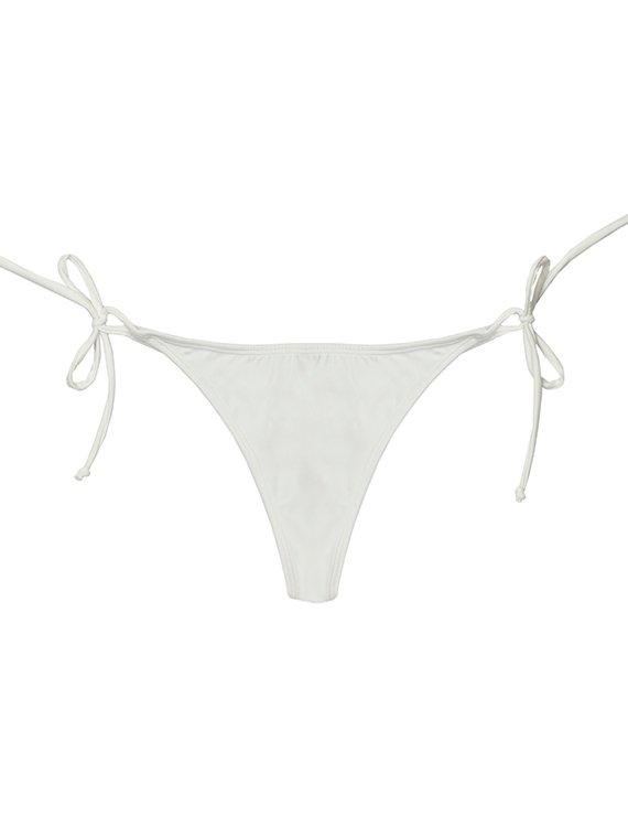 BIKINI CALZON COLALESS CON AMARRAS BLANCO - 3