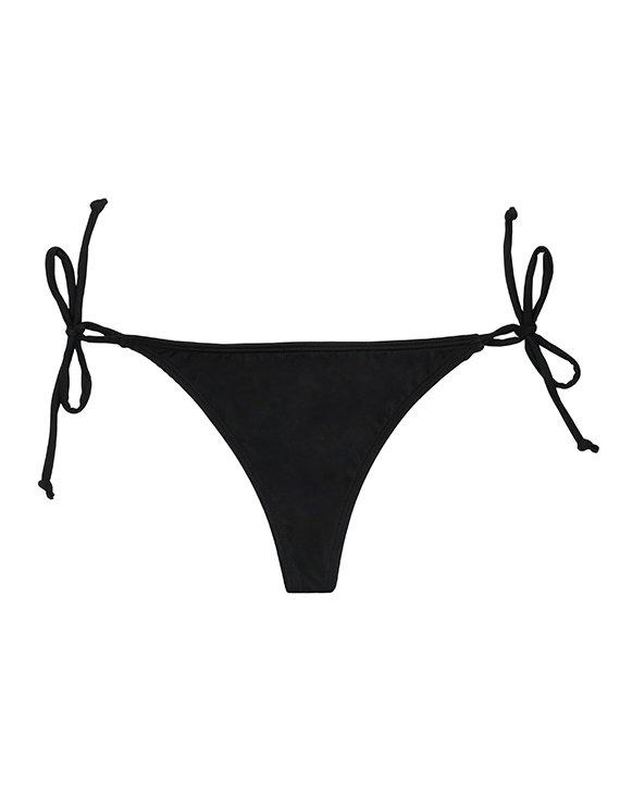 BIKINI MUJER SAMIA 3201 CALZÓN COLALESS CON AMARRAS NEGRO - 3