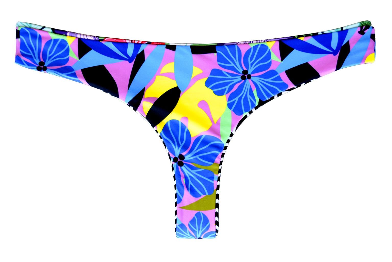 BIKINI MUJER SAMIA 3691 CALZÓN COLALESS REVERSIBLE ESTAMPADO - 2