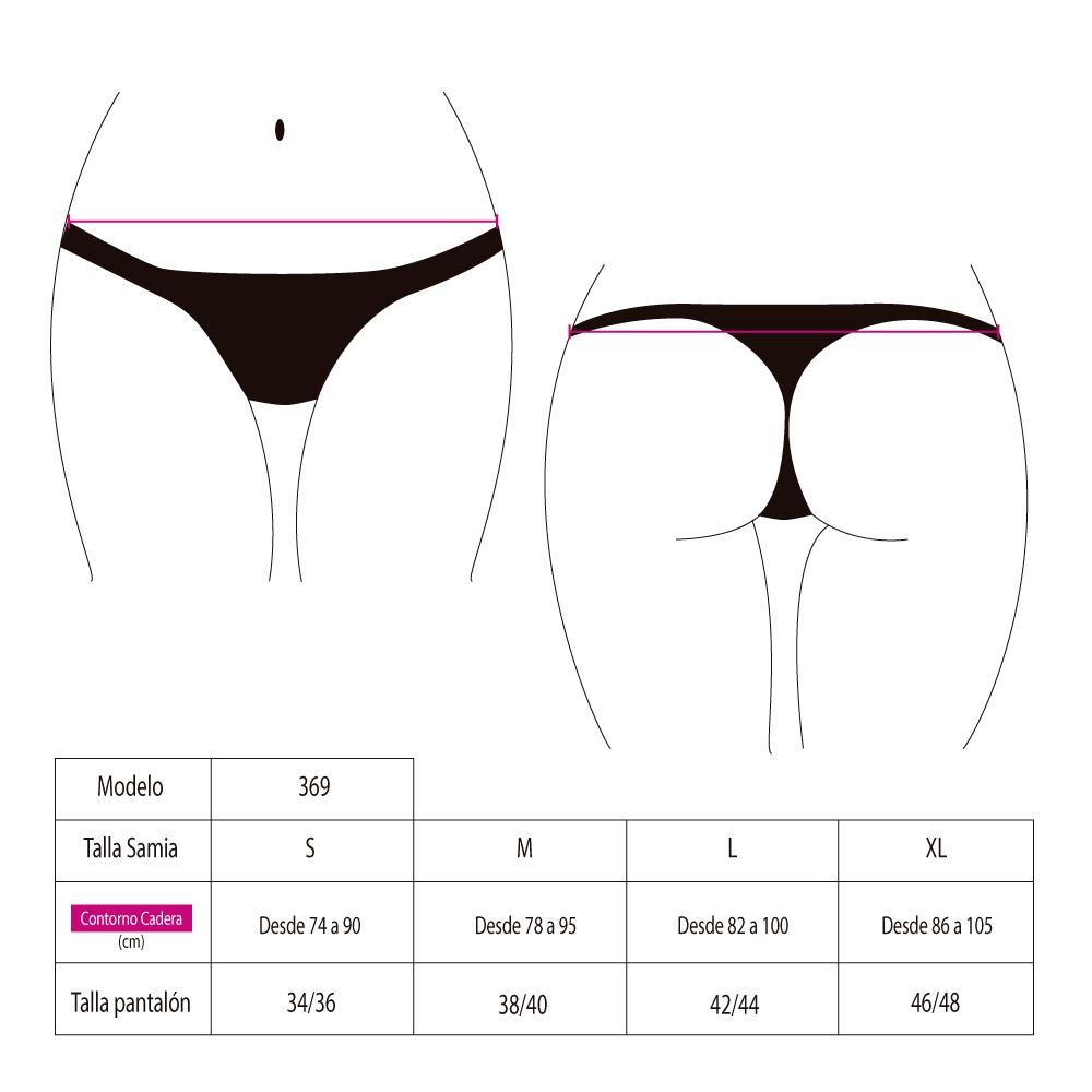 BIKINI MUJER SAMIA 3693 CALZÓN COLALESS REVERSIBLE TURQUESA - 3