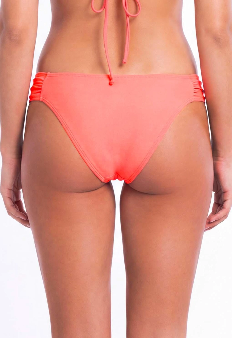 BIKINI CALZON CON DRAPEADO COLOR NARANJA - 2