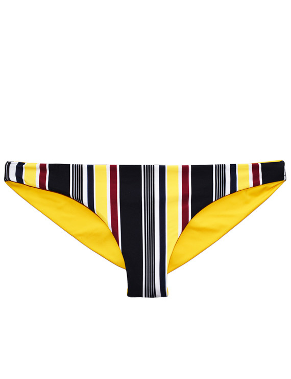 BIKINI MUJER SAMIA 3132 CALZÓN CON DRAPEADO TRASERO ESTAMPADO AMARILLO - 3