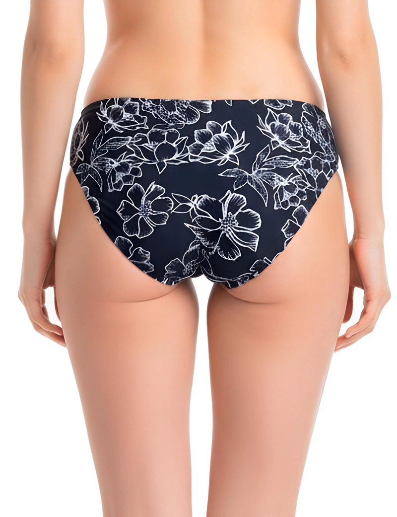 BIKINI MUJER SAMIA 3672 CALZÓN CON PINZA ESTAMPADO MORADO - 2